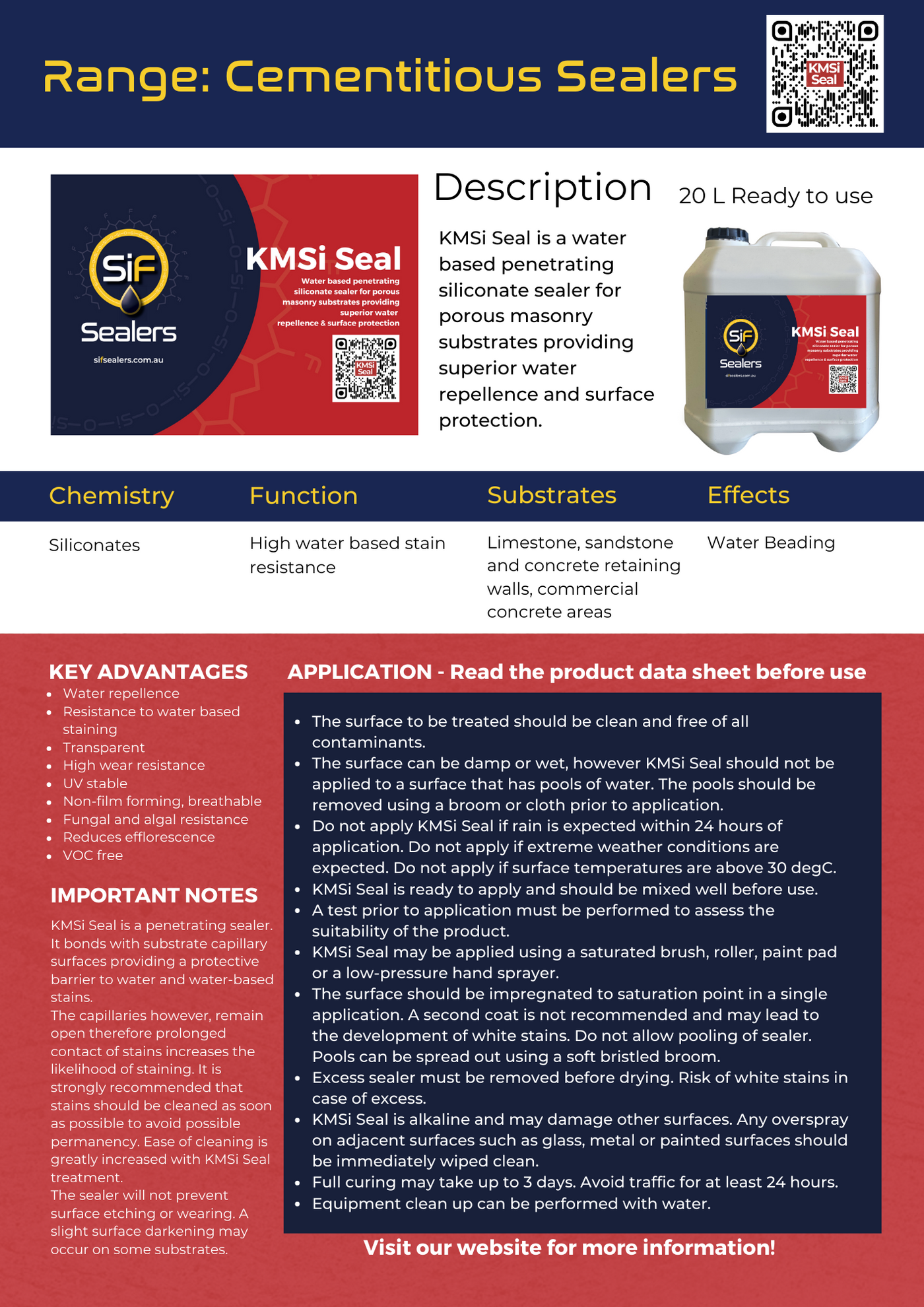 KMSi Seal - Water based penetrative sealer