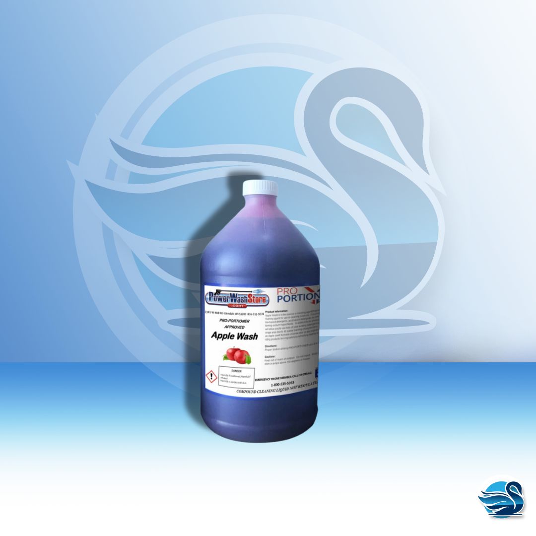 Apple Wash 1 US Gallon - Proportioner Ready Scented Soap Booster with Marker