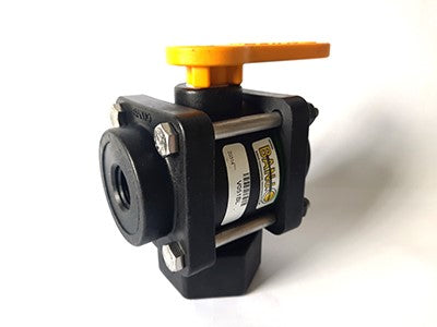 Banjo - 4 Bolt Poly 3 Way Ball Valve