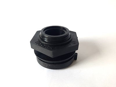 Poly Bulk Heads sizes 1/2" 3/4" 1"
